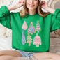 Colorful Christmas Tree, Pastels, Retro, Drawn Sweatshirt