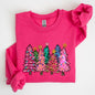 Colorful Christmas Tree, Retro, Santa, Winter, Xmas Sweatshirt