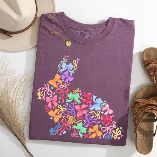Colorful Ribbons, Easter, Bunny, Jesus, Rabbit, Holiday Tshirt Comfort Colors T-Shirt