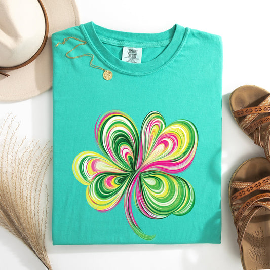 Colorful, Painted, St Patrick's Day, Shamrock, Clover, Lucky, Leprechaun Tshirt Comfort Colors T-Shirt