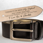 Custom Engraved Belt for Him - You Lucky - Personalized Gift for Husband, Boyfriend, Fiancé | Valentine, Anniversary, Father's Day |  Leather