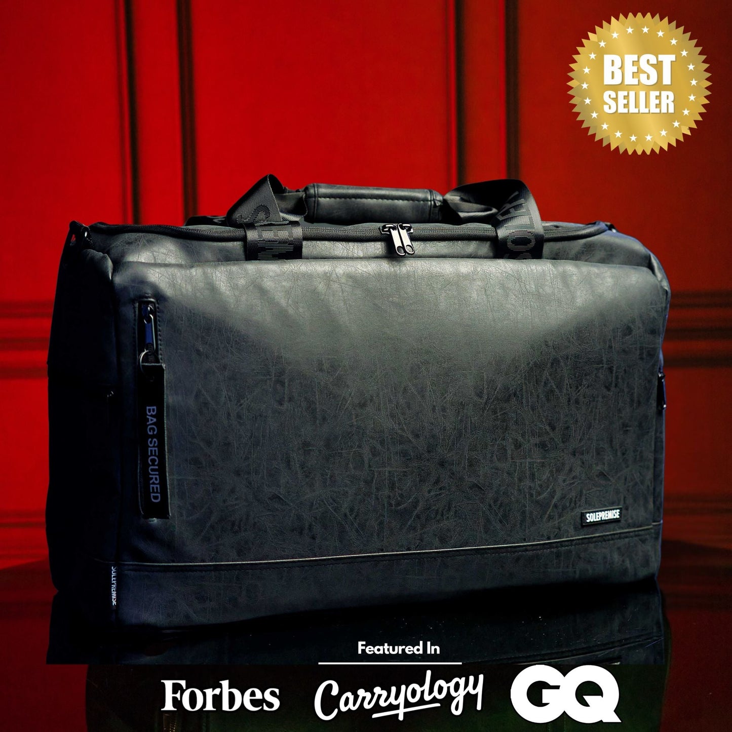 Black Leather Sneaker Duffle