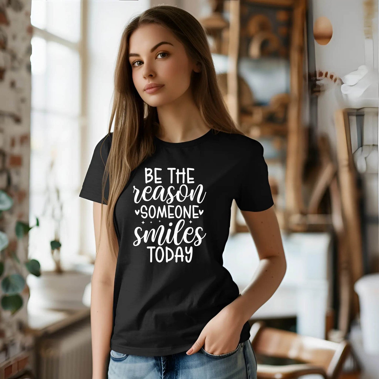 Be the Reason Someone Smiles Today T-Shirt – Spread Positivity in Style