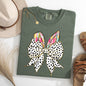 Coquette, Dalmatian Print, Rabbit Ears, Ribbon Bows, Easter, Bunny, Jesus, Rabbit, Holiday Tshirt Comfort Colors T-Shirt