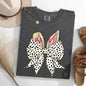 Coquette, Dalmatian Print, Rabbit Ears, Ribbon Bows, Easter, Bunny, Jesus, Rabbit, Holiday Tshirt Comfort Colors T-Shirt
