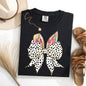 Coquette, Dalmatian Print, Rabbit Ears, Ribbon Bows, Easter, Bunny, Jesus, Rabbit, Holiday Tshirt Comfort Colors T-Shirt