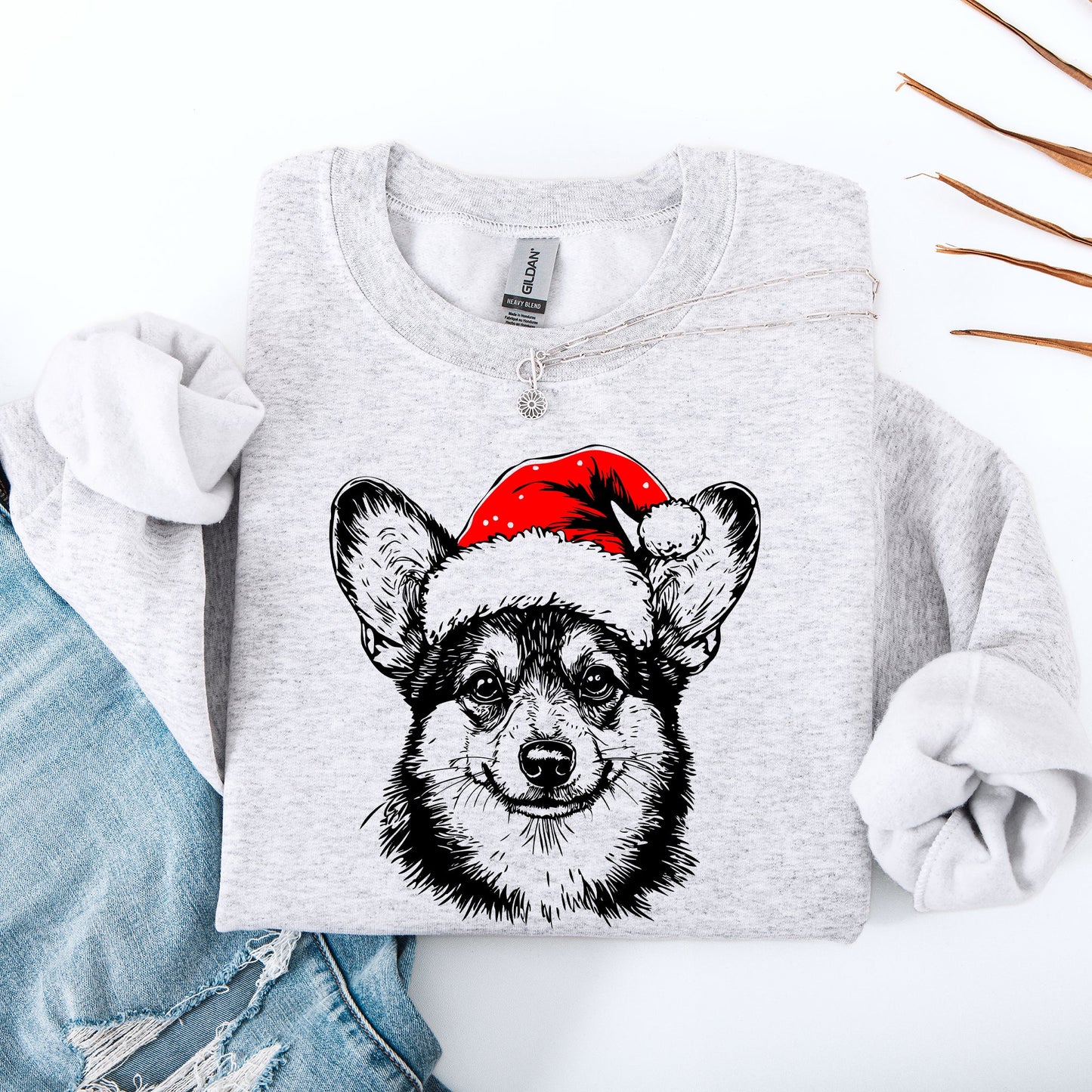 Corgi, Santa, Dog, Christmas, Dog Lover, Pet Sweatshirt