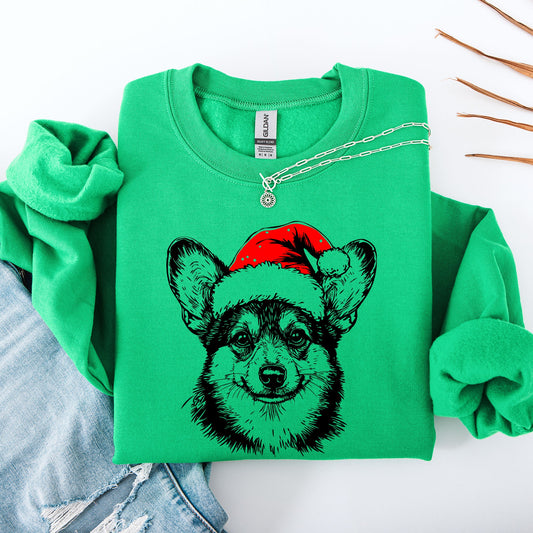 Corgi, Santa, Dog, Christmas, Dog Lover, Pet Sweatshirt