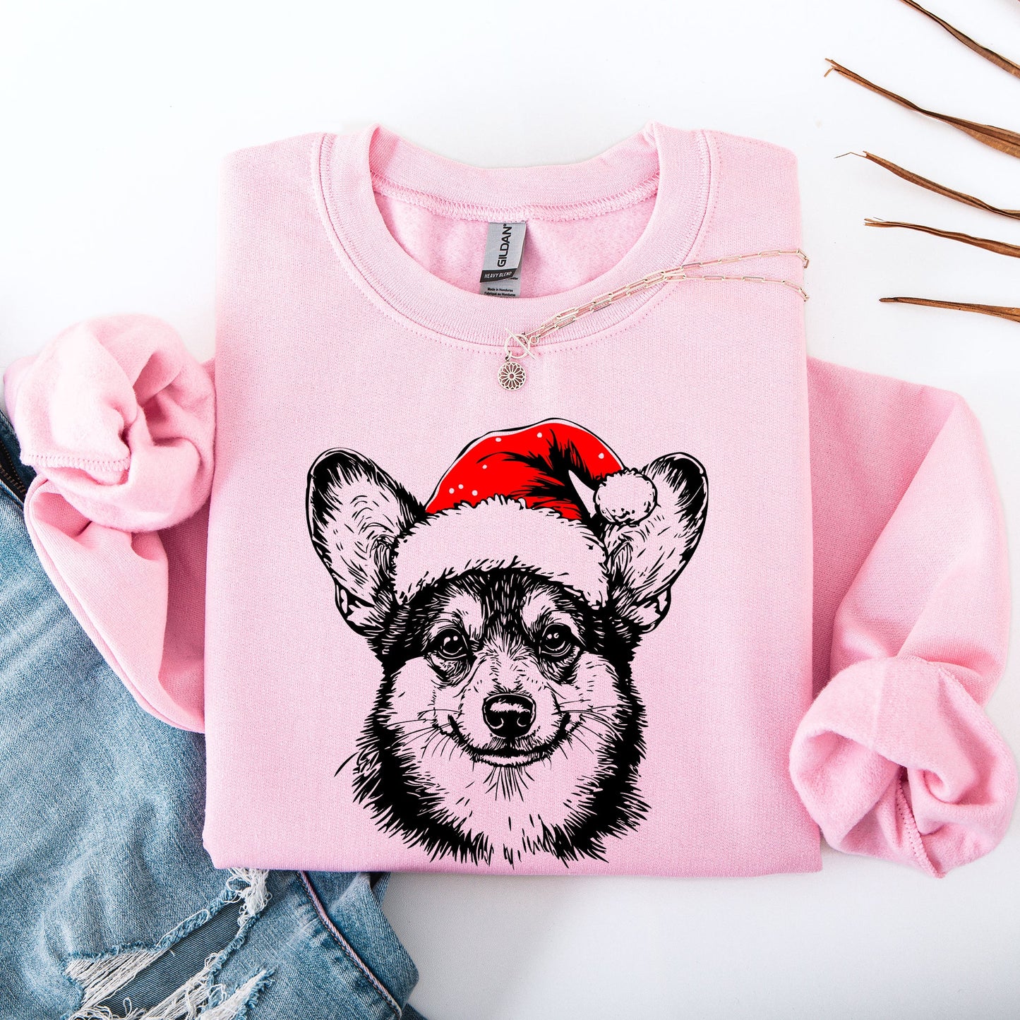 Corgi, Santa, Dog, Christmas, Dog Lover, Pet Sweatshirt