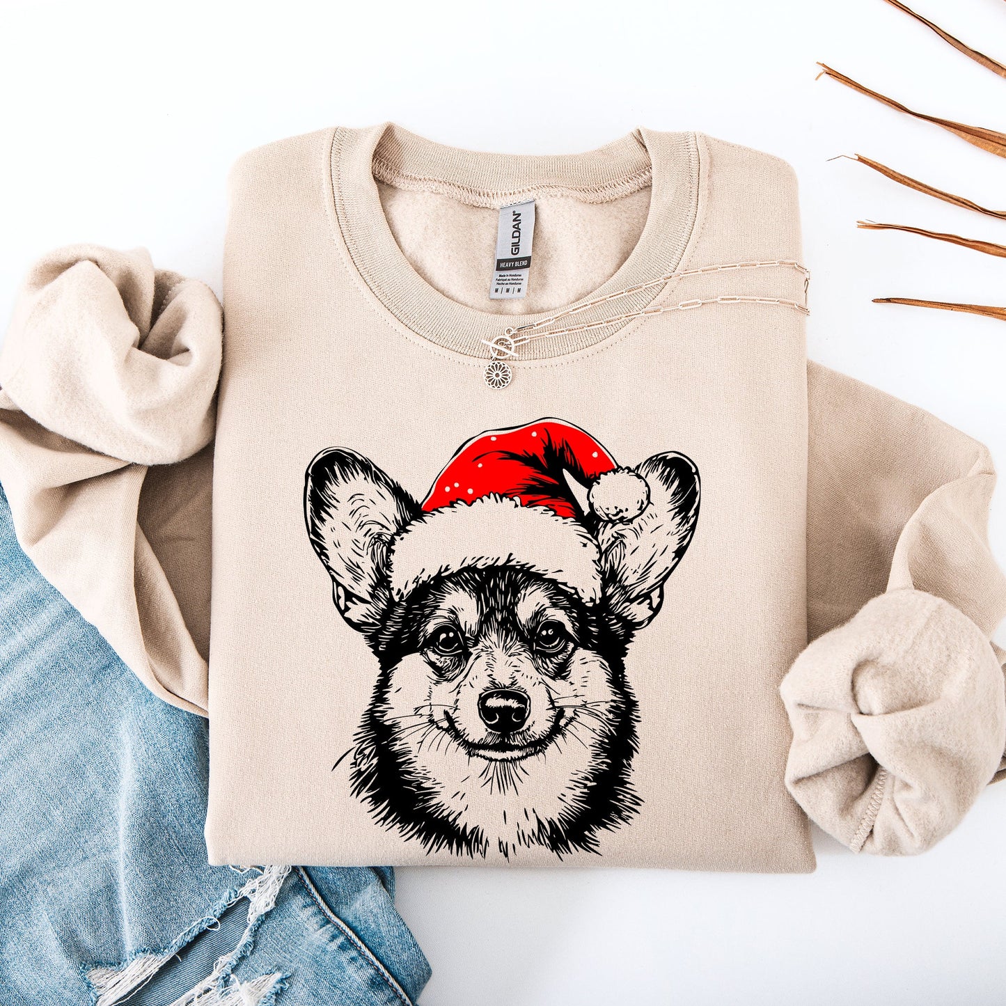 Corgi, Santa, Dog, Christmas, Dog Lover, Pet Sweatshirt