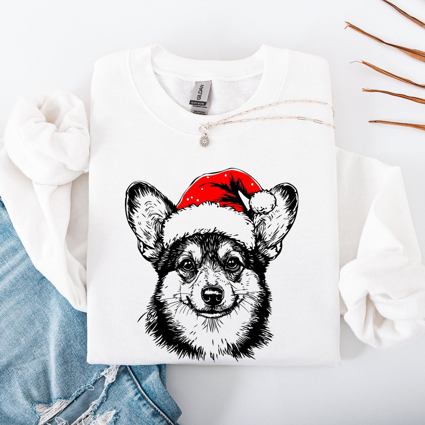 Corgi, Santa, Dog, Christmas, Dog Lover, Pet Sweatshirt