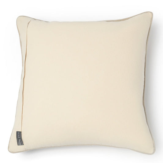 Gina Linen Block Print Throw Pillow Cover, Sand
