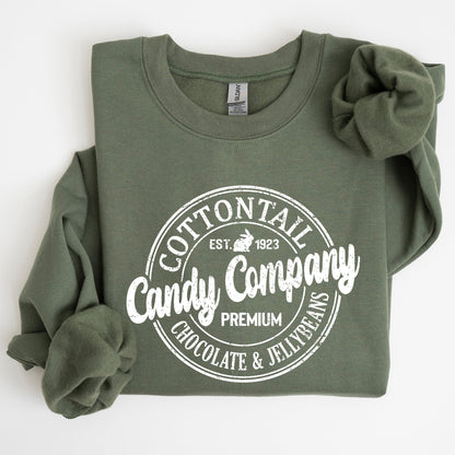 Cottontail Candy Company, Retro Sign, Easter Sweatshirt