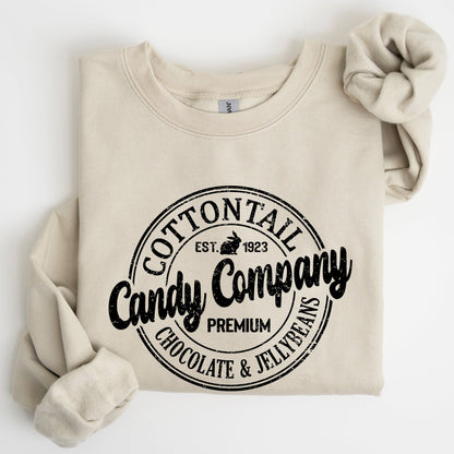 Cottontail Candy Company, Retro Sign, Easter Sweatshirt