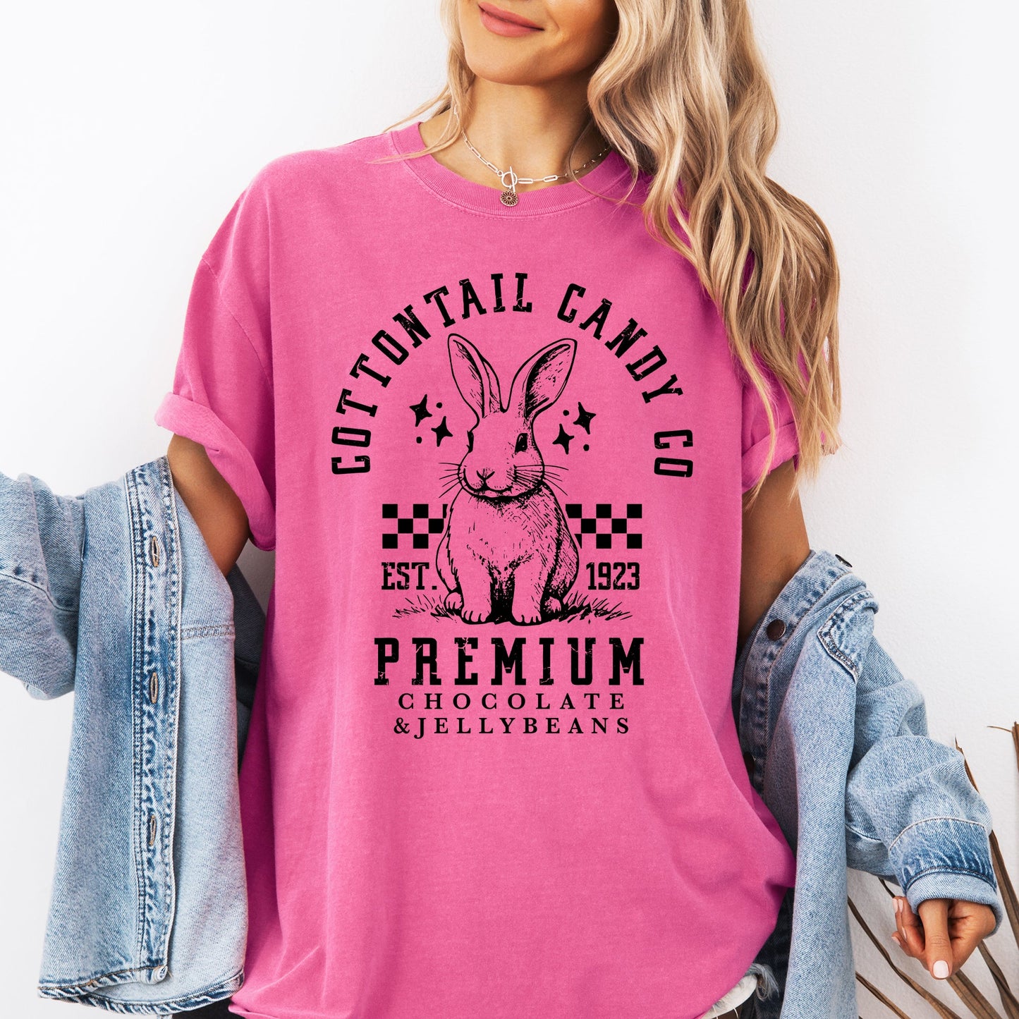 Cottontail Candy, Easter, Bunny, Jesus, Rabbit, Holiday Tshirt Comfort Colors T-Shirt