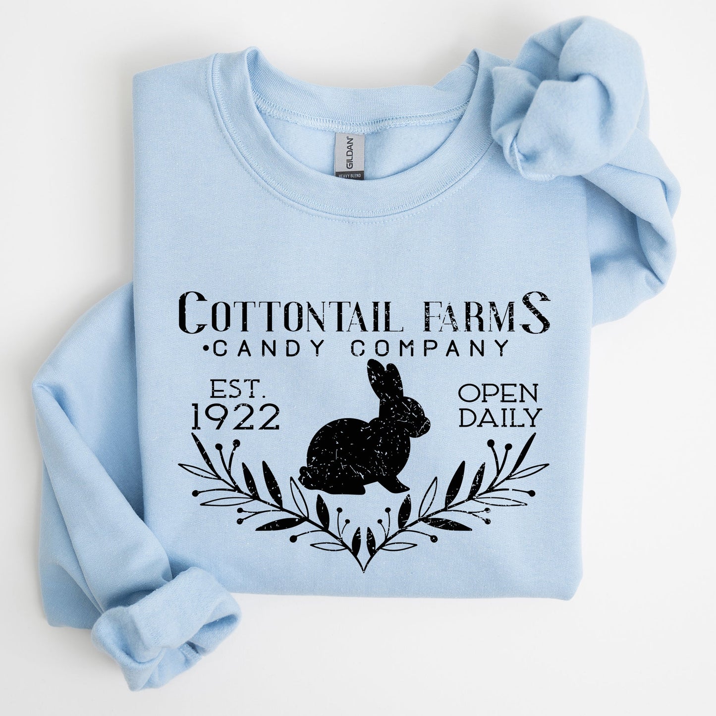 Cottontail Farms Candy Company, Retro Sign, Easter Sweatshirt