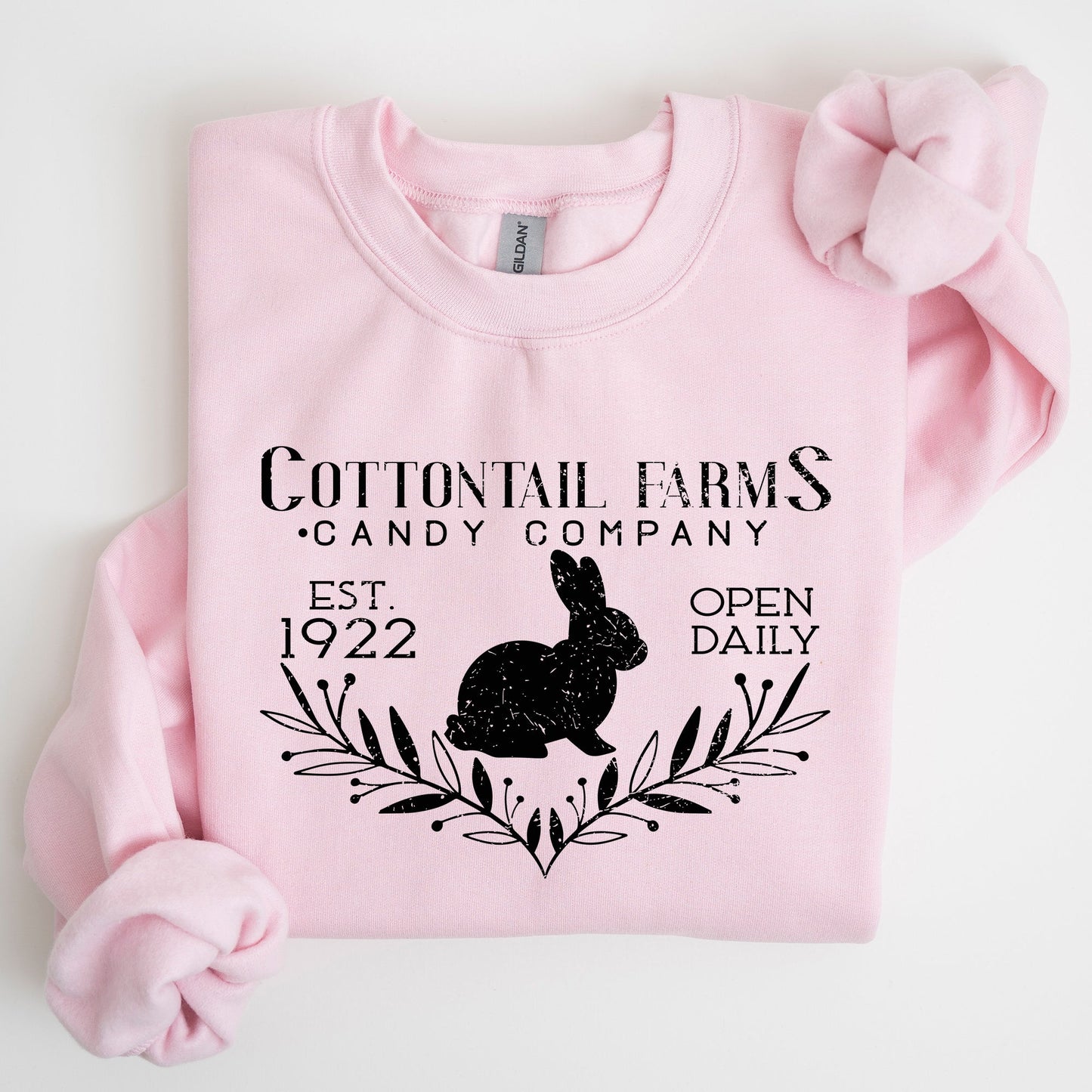 Cottontail Farms Candy Company, Retro Sign, Easter Sweatshirt