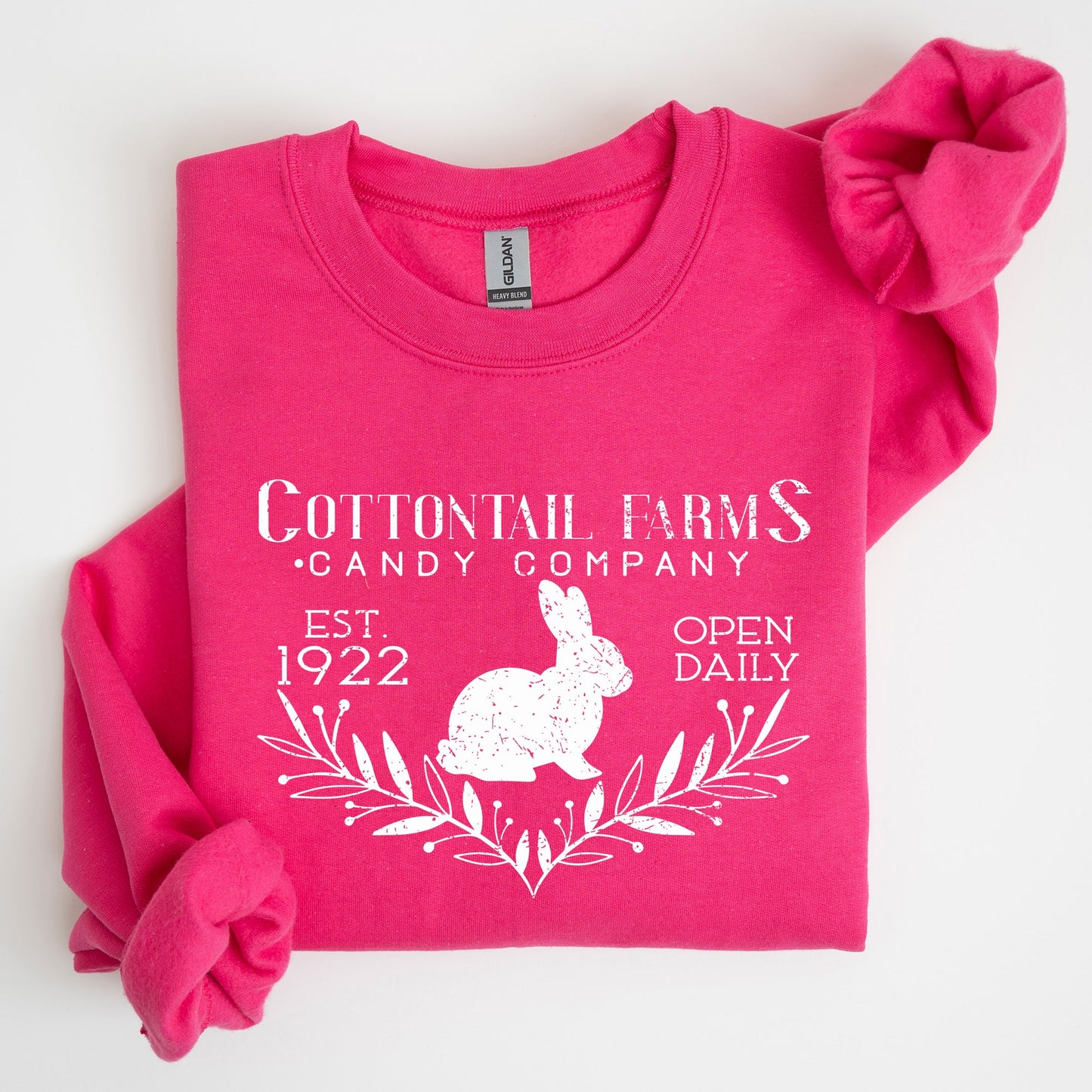 Cottontail Farms Candy Company, Retro Sign, Easter Sweatshirt