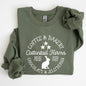 Cottontail Farms, Coffee and Bakery, Retro Sign, Easter Sweatshirt