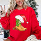 Cowboy Boots, Christmas, Santa, Country, Western, Xmas Sweatshirt