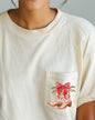 Cowboy Boots, Pocket, Christmas, Bow, Mistletoe, Santa, Winter, Snow, Xmas Pocket Tee Comfort Colors T-Shirt