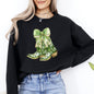 Cowboy Boots, St Patrick's Day, Shamrock, Clover, Lucky, Leprechaun Sweatshirt