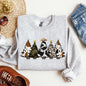 Cowboy Christmas Trees, Winter, Snow, Santa Sweatshirt