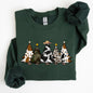 Cowboy Christmas Trees, Winter, Snow, Santa Sweatshirt