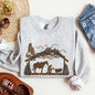 Cowboy Christmas, Manger, Christian, Religious Sweatshirt