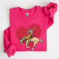 Cowboy Heart, Western, County, Valentine's Day Sweatshirt