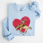 Cowboy Heart, Western, County, Valentine's Day Sweatshirt