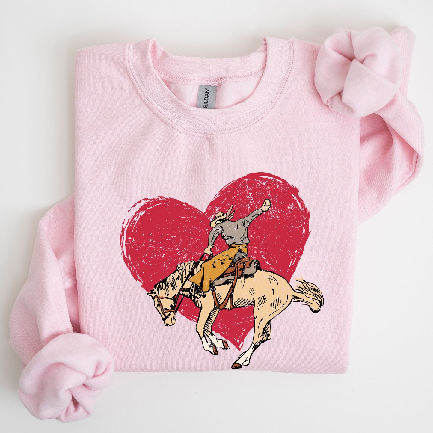 Cowboy Heart, Western, County, Valentine's Day Sweatshirt