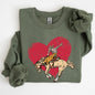 Cowboy Heart, Western, County, Valentine's Day Sweatshirt