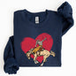 Cowboy Heart, Western, County, Valentine's Day Sweatshirt