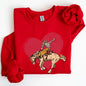 Cowboy Heart, Western, County, Valentine's Day Sweatshirt