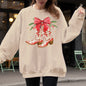 Cowgirl Boots, Cowboy, Bows, Mistletoe, Christmas, Santa, Country, Western, Xmas Sweatshirt
