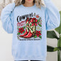 Cowgirl Christmas Club, Cowboy Boots, Western, Santa, Flowers Sweatshirt