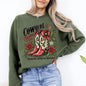 Cowgirl Christmas Club, Cowboy Boots, Western, Santa, Flowers Sweatshirt
