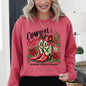 Cowgirl Christmas Club, Cowboy Boots, Western, Santa, Flowers Sweatshirt