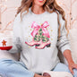 Cowgirl Christmas, Cowboy Boots, Country, Western, Santa, Ribbons, Bows Sweatshirt