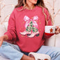 Cowgirl Christmas, Cowboy Boots, Country, Western, Santa, Ribbons, Bows Sweatshirt