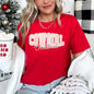 Cowgirl Christmas, Retro, Cute, College Text Super Soft Tees