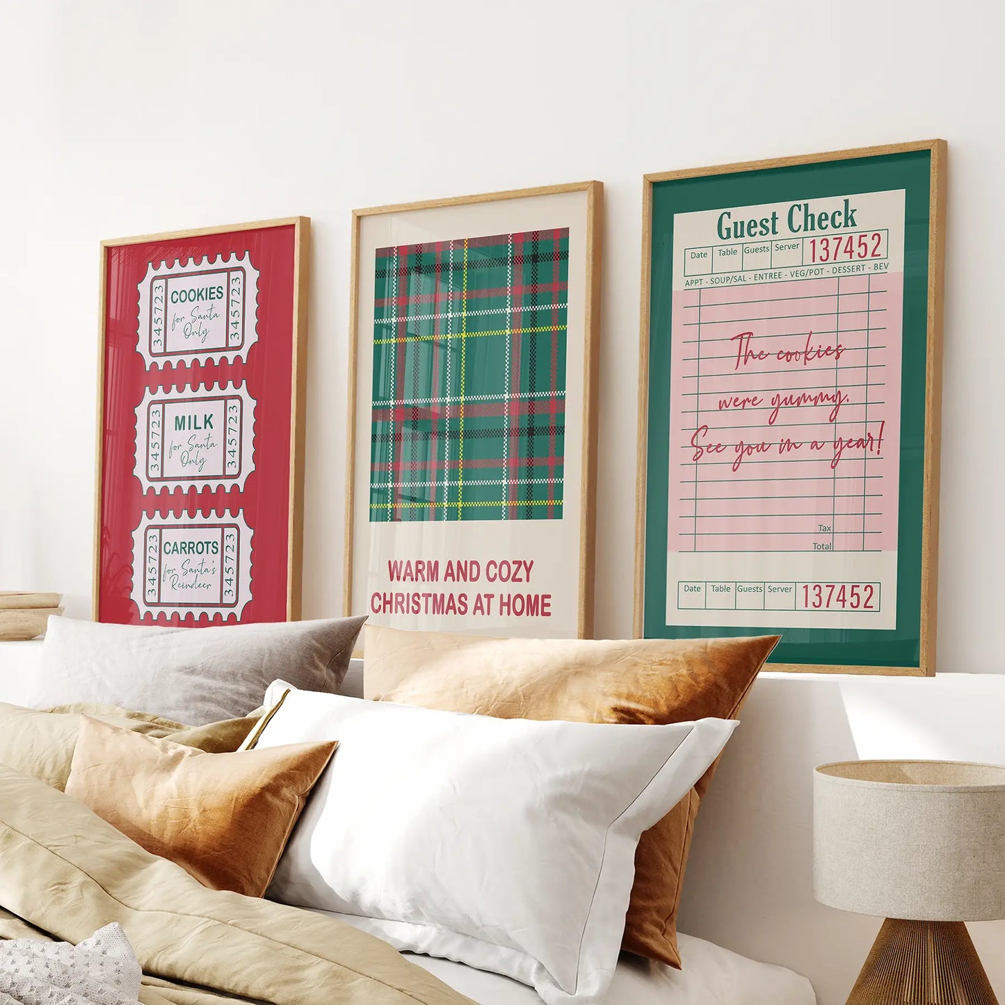 Cozy Seasonal Christmas Decor Wall Art Posters