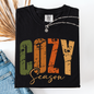 Cozy Season, Fall Vibes, Retro Varsity, Autumn, Pumpkin, Comfort Colors T-Shirt