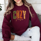 Cozy Season, Fall Vibes, Retro Varsity, Autumn, Pumpkin Sweatshirt