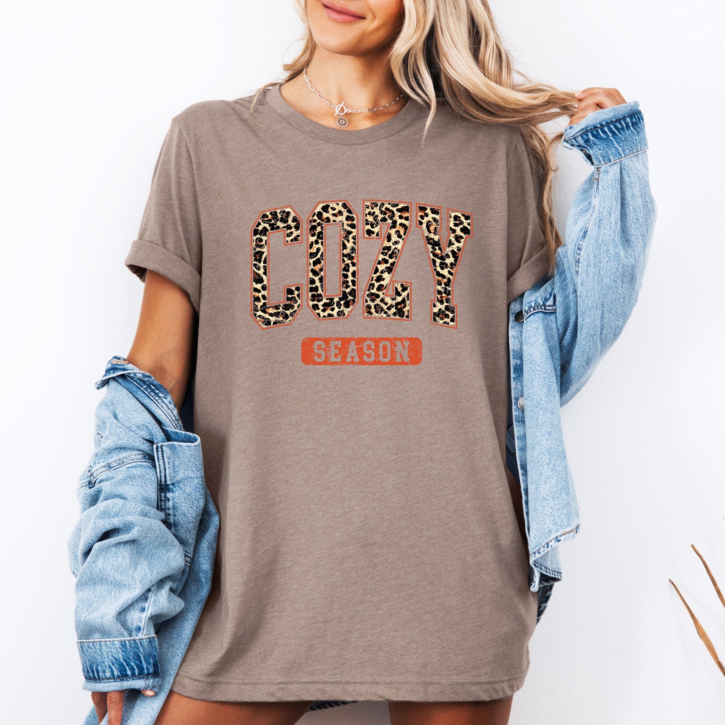 Cozy Season, Leopard Print, Halloween, Autumn, Fall, Tshirt