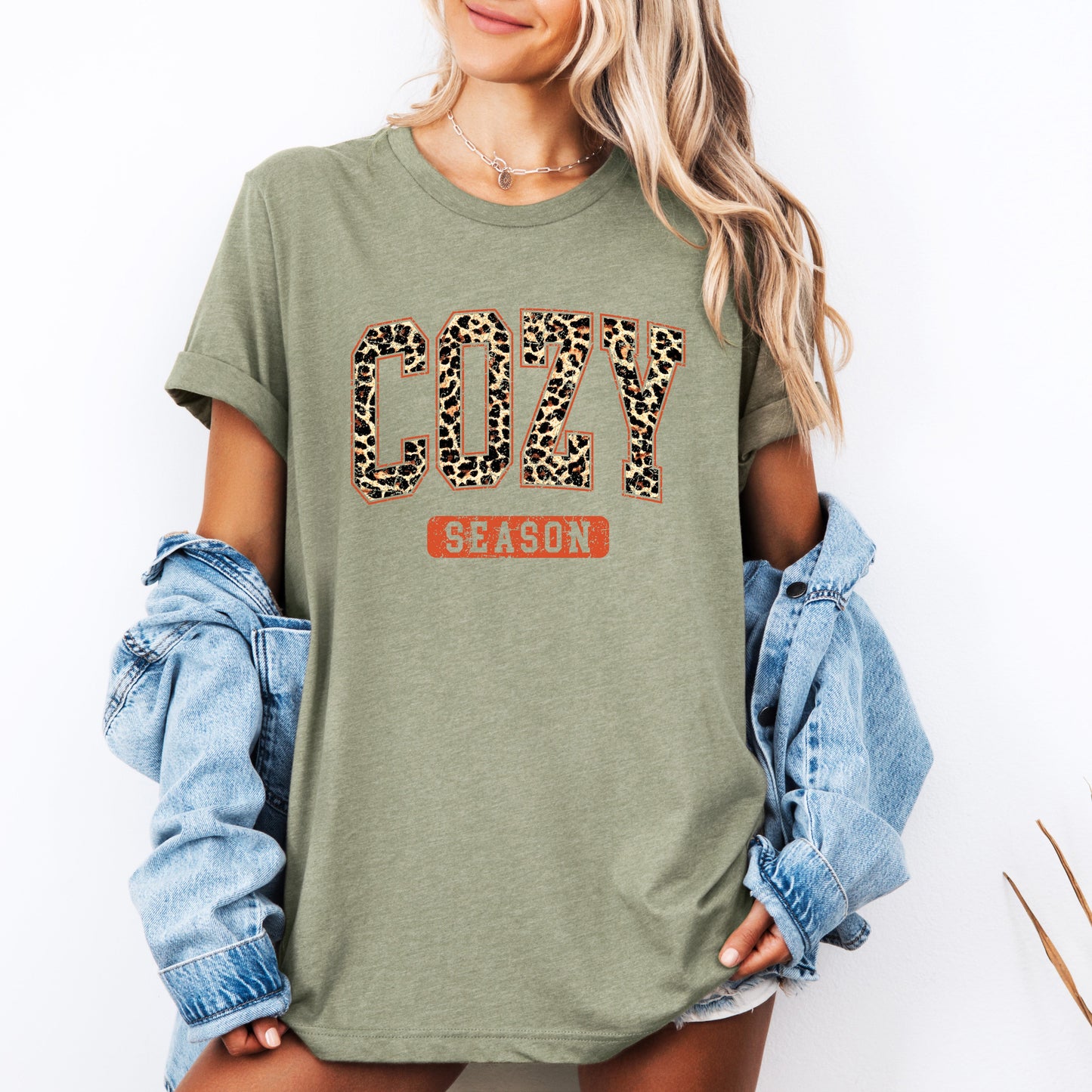 Cozy Season, Leopard Print, Halloween, Autumn, Fall, Tshirt