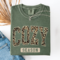 Cozy Season, Leopard Print, Halloween, Autumn, Fall, Comfort Colors T-Shirt