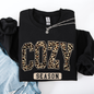 Cozy Season, Leopard Print, Halloween, Autumn, Fall Sweatshirt