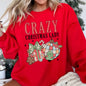 Crazy Christmas Lady Retro Sweatshirt